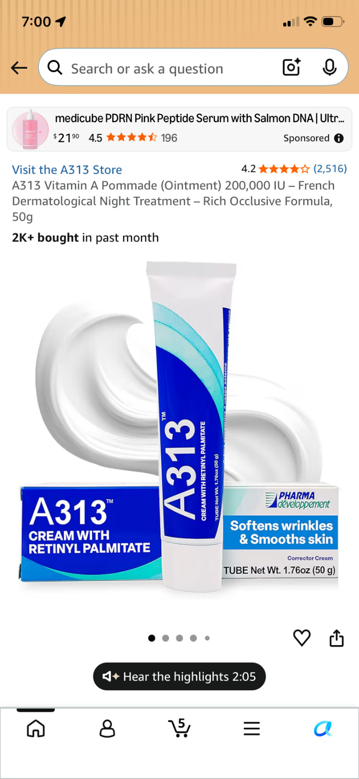 A313 Vitamin A Pommade – French Retinol Alternative – New Sealed