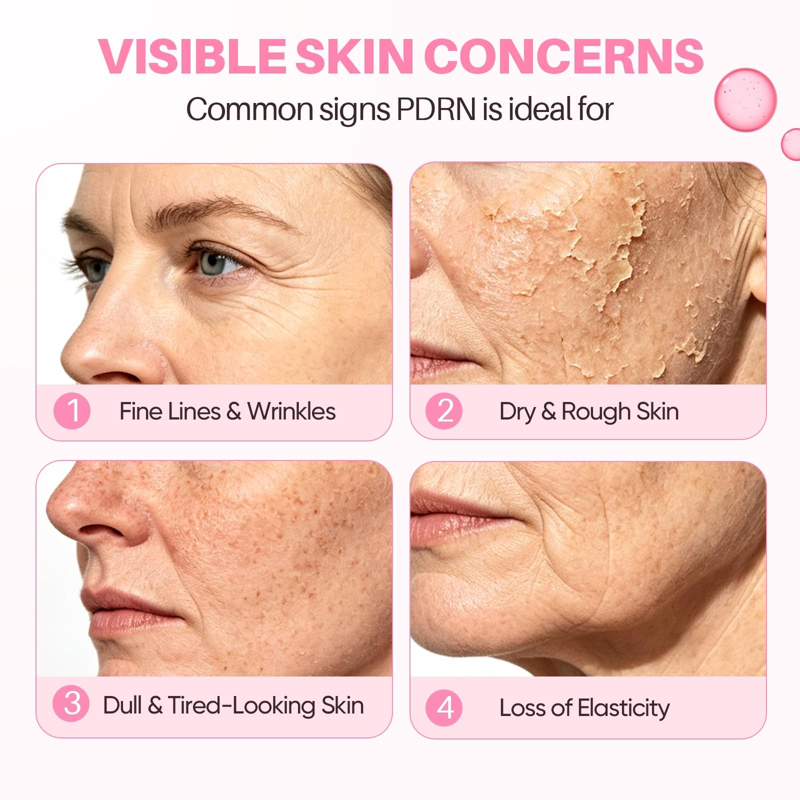 PDRN Pink Serum with 10000ppm Salmon DNA, Niacinamide Serum and Multi Peptide…