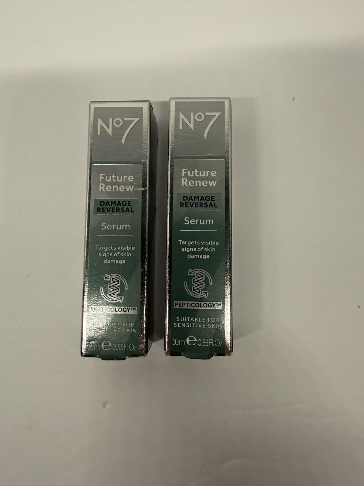 2 New No 7 Future Renew Damage Reversal Eye Serum 0.33 Fl Oz / 10mL