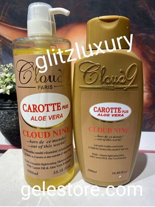 2pcs. Cloud-9 Paris multi vitamin body lotion & shower gel👌 Carotte & aloe vera