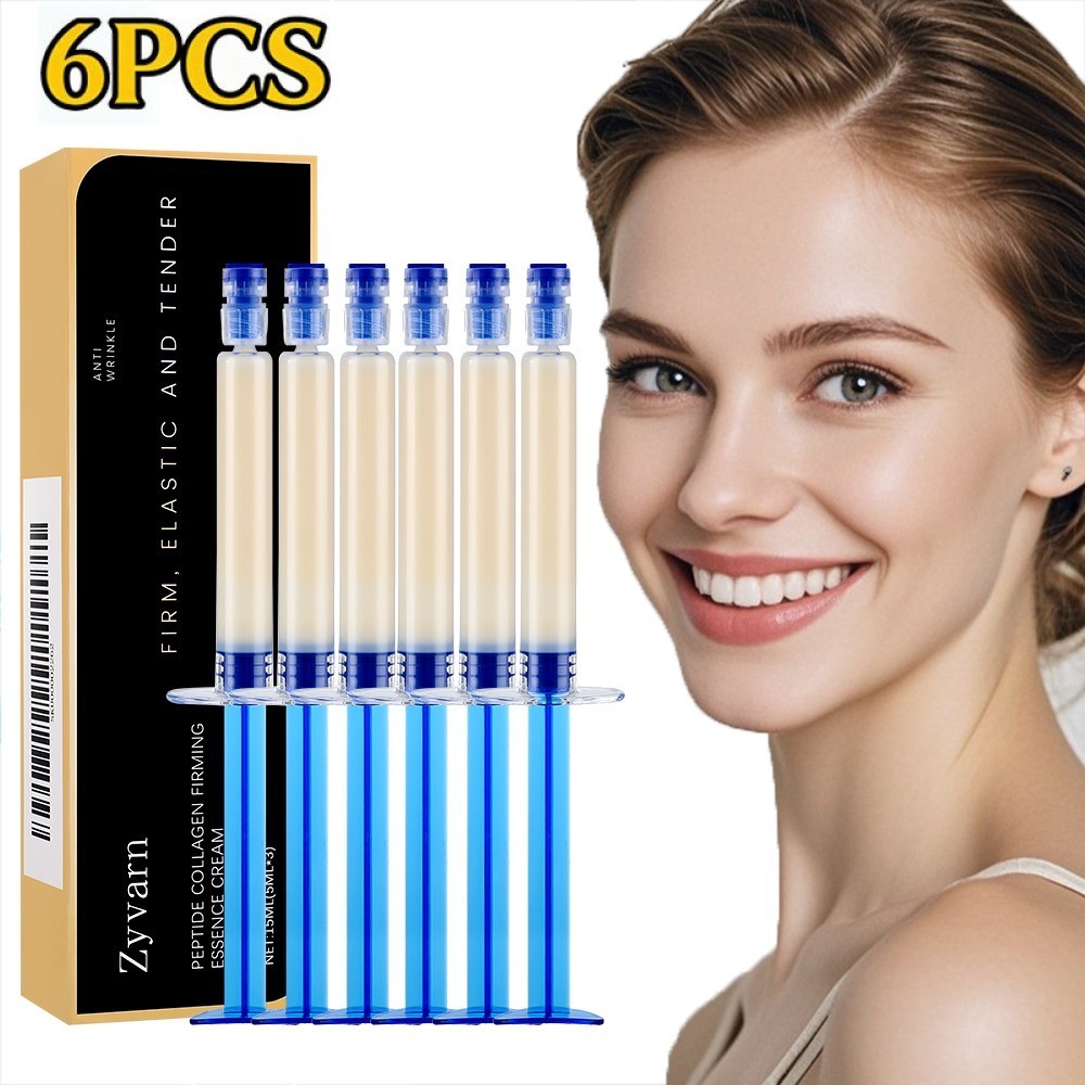 6pcs Peptide Collagen Elastic Essence Cream Anti-Wrinkle Firming Micro-Molecular