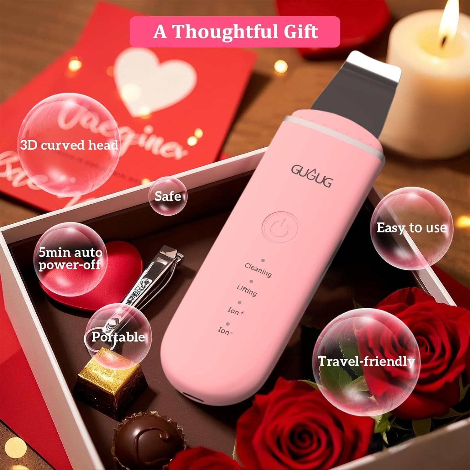 Pink Skin Scrubber Face Spatula – Blackhead Remover Tool