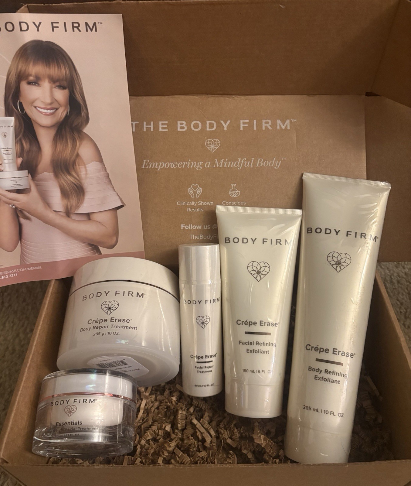 Crepe Erase Body Firm + Facial Treatment System 5 Piece Set Sealed With Box