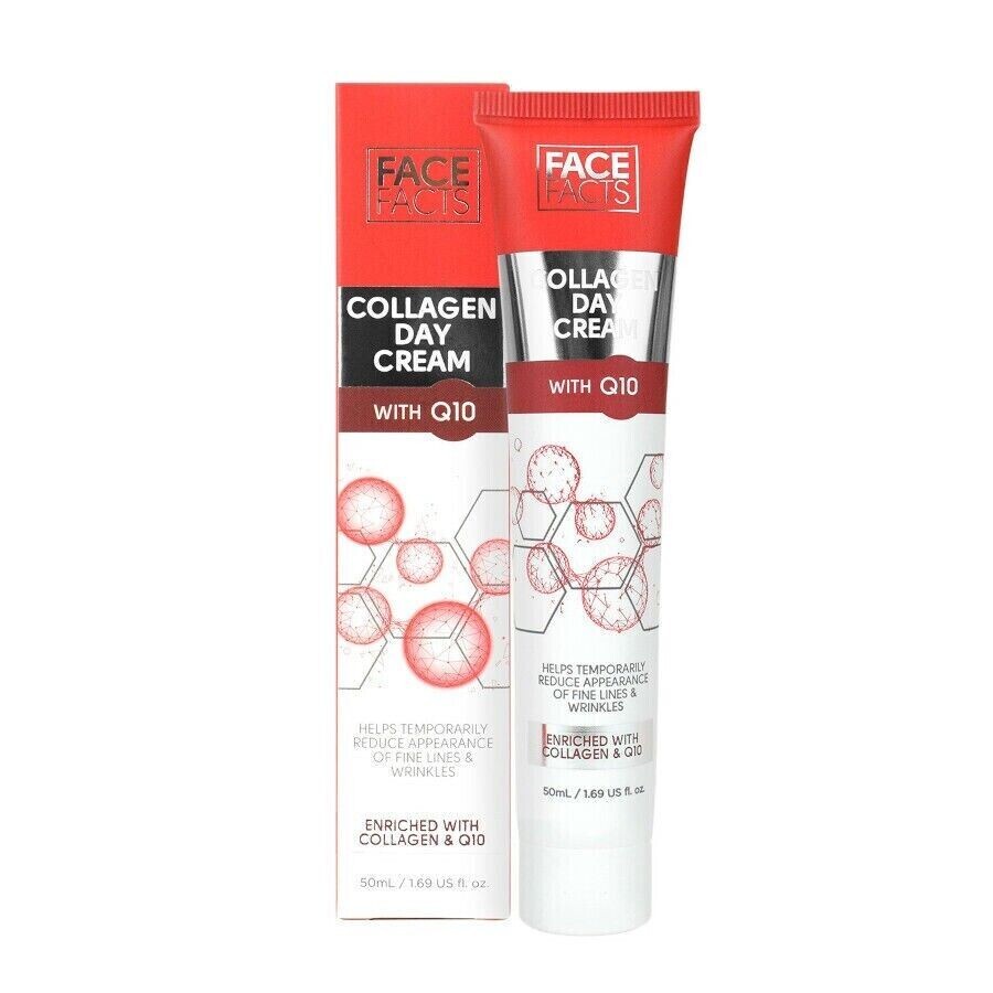 New Collagen Q10 Anti Ageing Face Facts Facial Serum Day and Night Cream SET