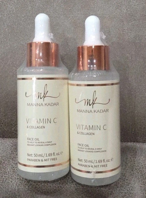 2 Pack Mk Manna Kadar Vitamin C & Collagen Face Oil 1.69oz