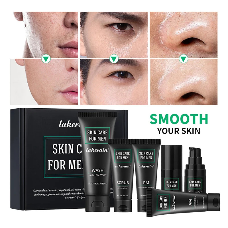 Men’s Skin Care Kit – 3 in 1 Set with Face Wash, Moisturizing Cream & Eye Cream,