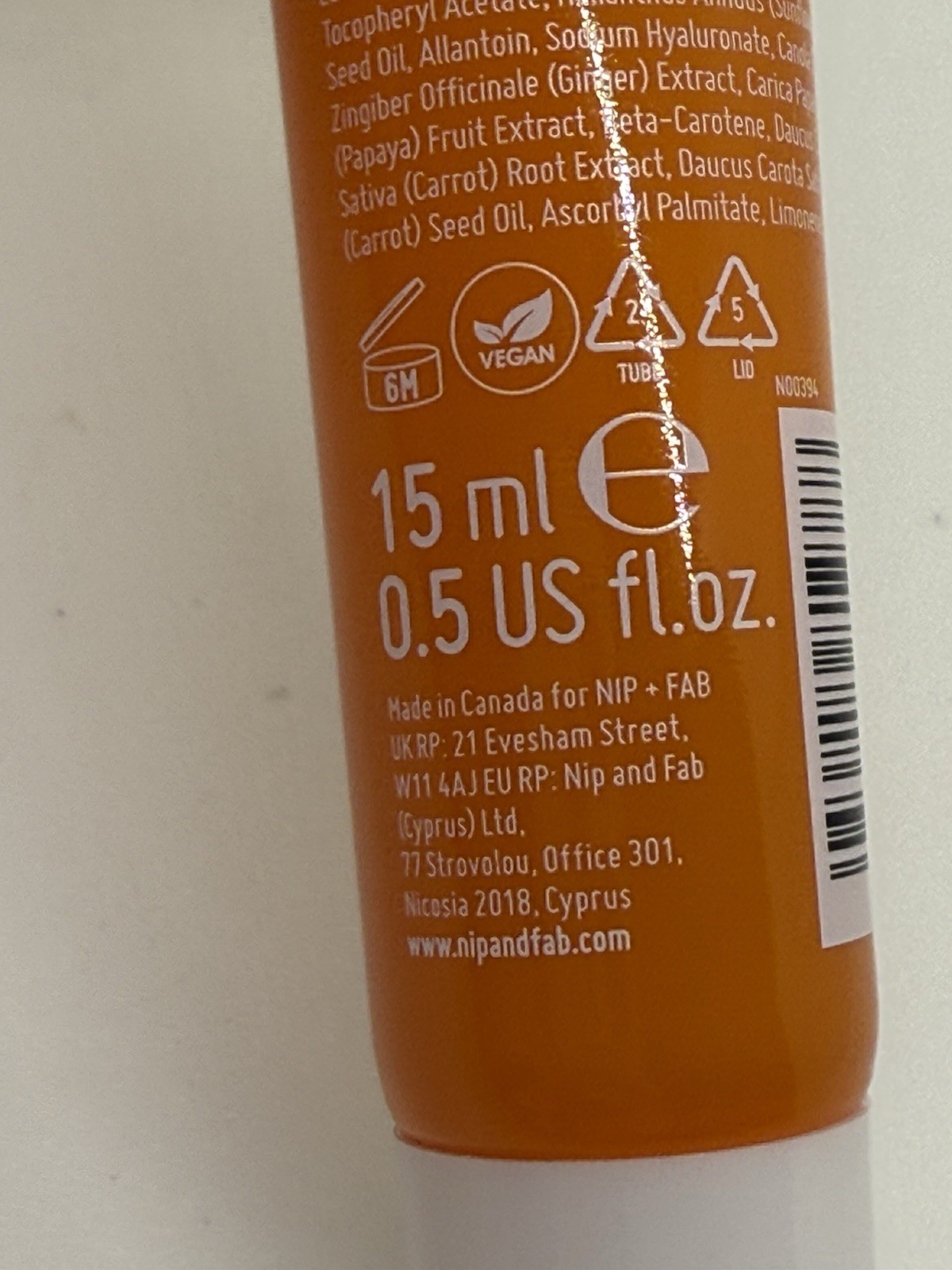 NIP + FAB illuminate Vitamin C Fix Eye HYBRID CREAM 5% 15ml/0.5 fl oz New