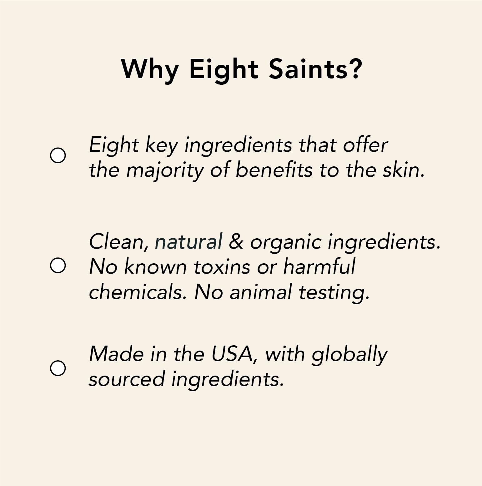 Eight Saints Skincare Pure Hyaluronic Acid Serum for Face Plumping, Natural a…