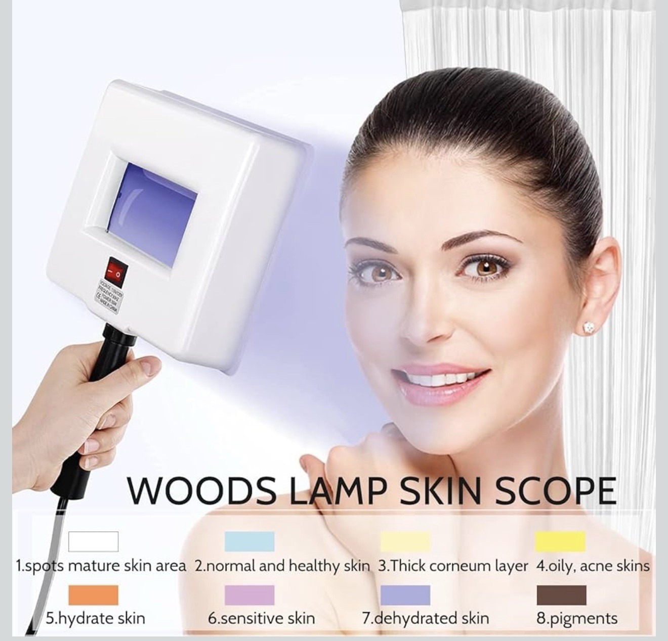 Portable Skin Testing Scanner Analyzer Beauty Care Device Wood Lamp for Home Use