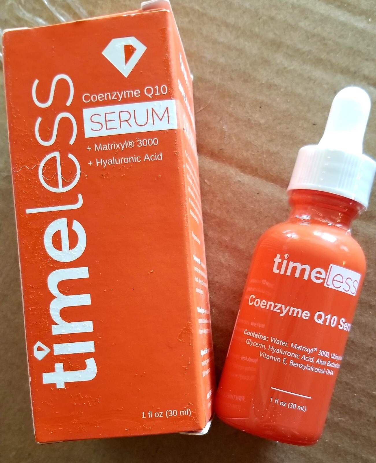 Timeless Skin Care Serum Coenzyme Q10 Hyaluronic Acid Matrixyl 3000 1 oz.