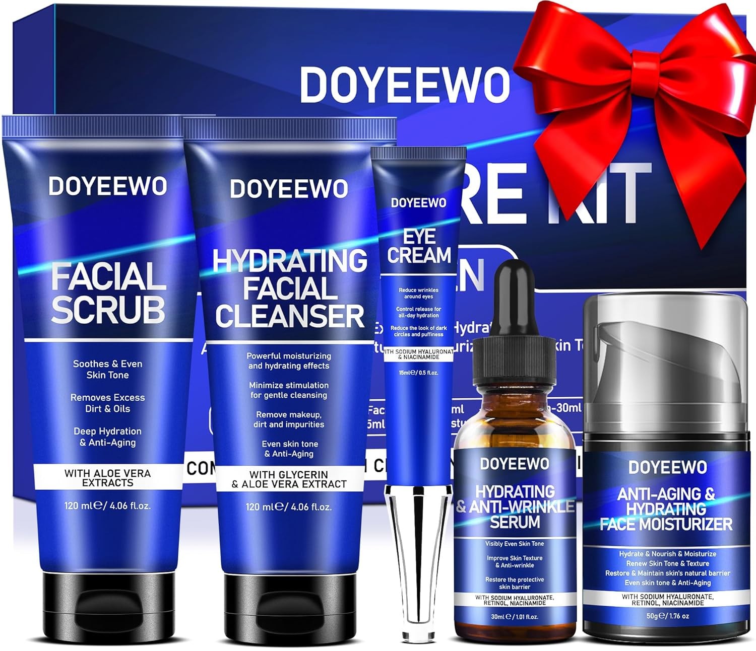 Skin Care for Men, Hydrate, Firm, Anti-Aging & Wrinkle Mens Self Care Facial Fac