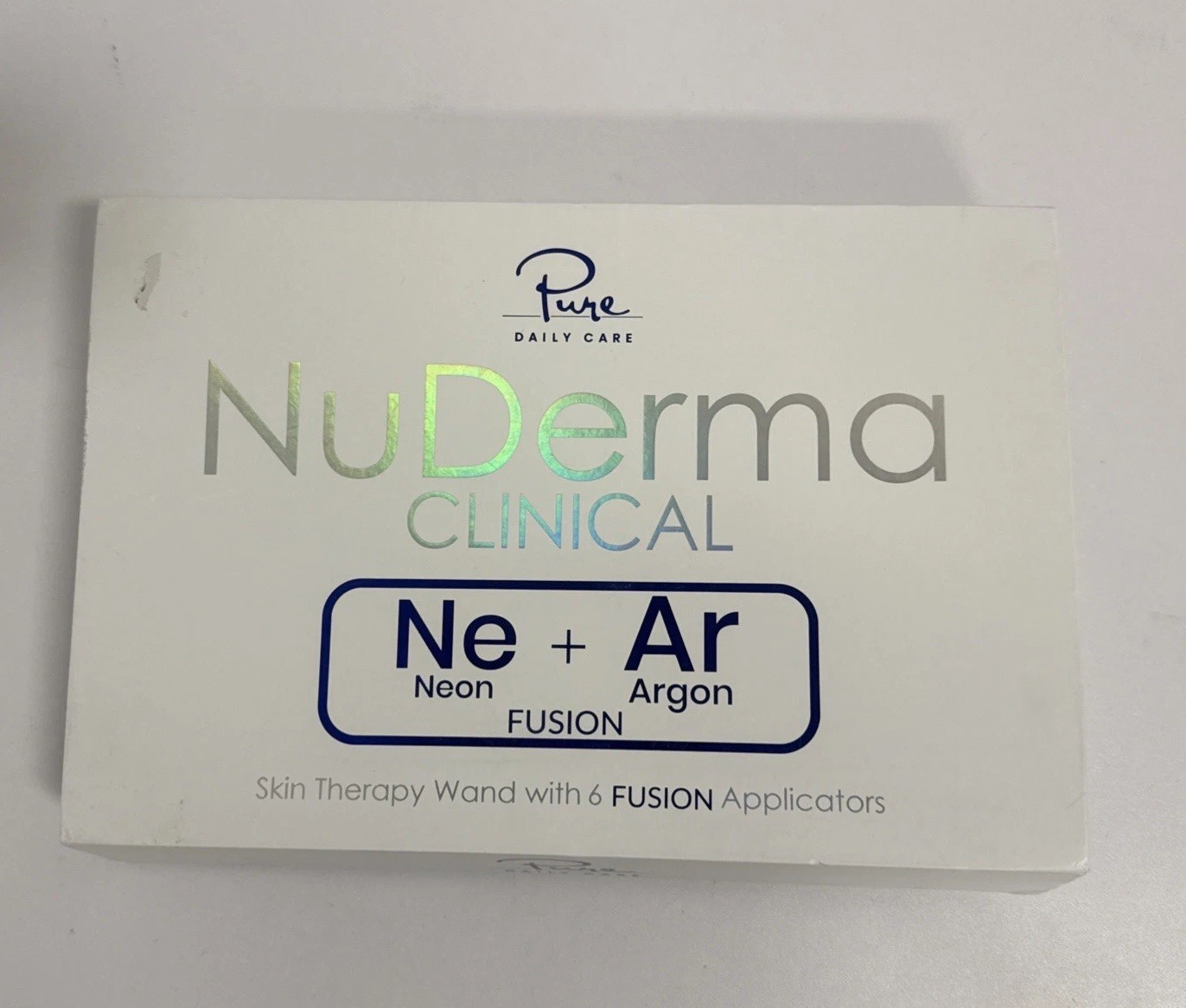 NuDerma Clinical Skin Therapy Wand – 6 Fusion Neon & Argon Wands *OPEN BOX*