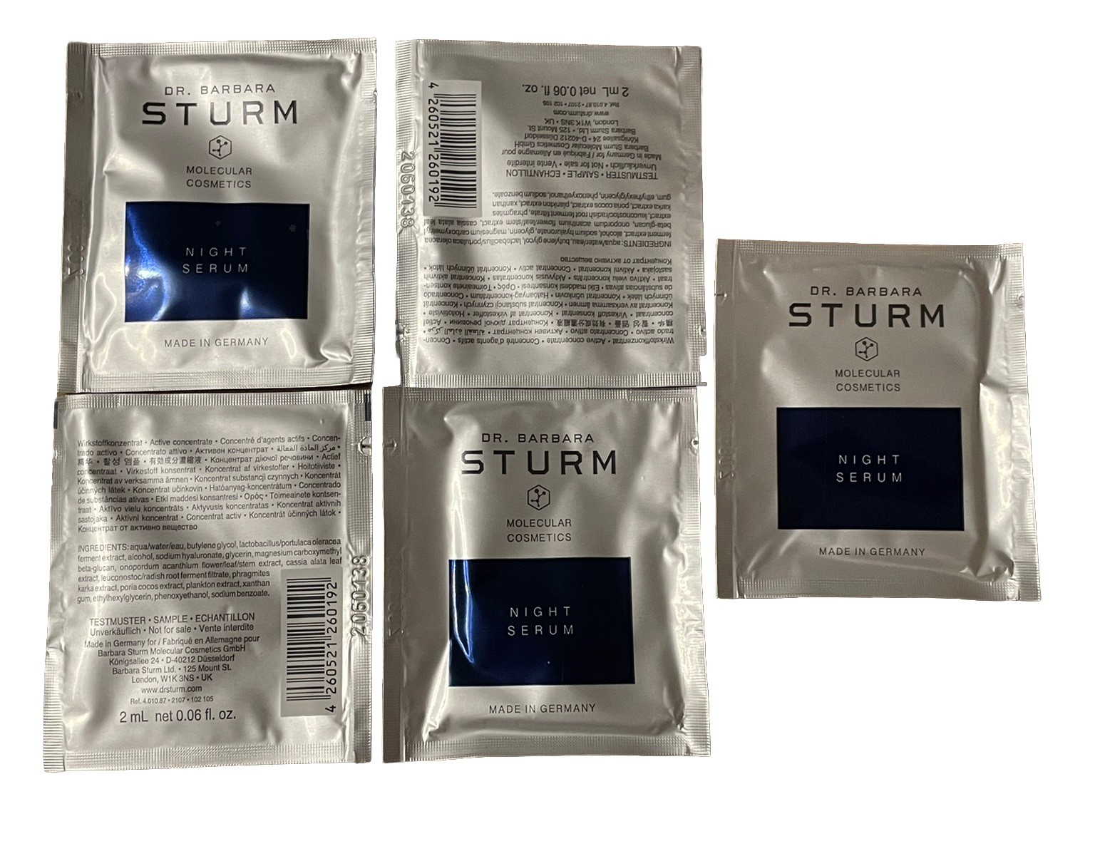 Dr. Barbara Sturm, NIGHT SERUM, .06/oz/2ml, 5 Pieces, .3 Oz Total