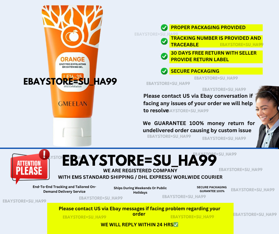GMEELAN Orange Enzyme Gel 50g – Gentle Face Exfoliating Scrub for Brightening