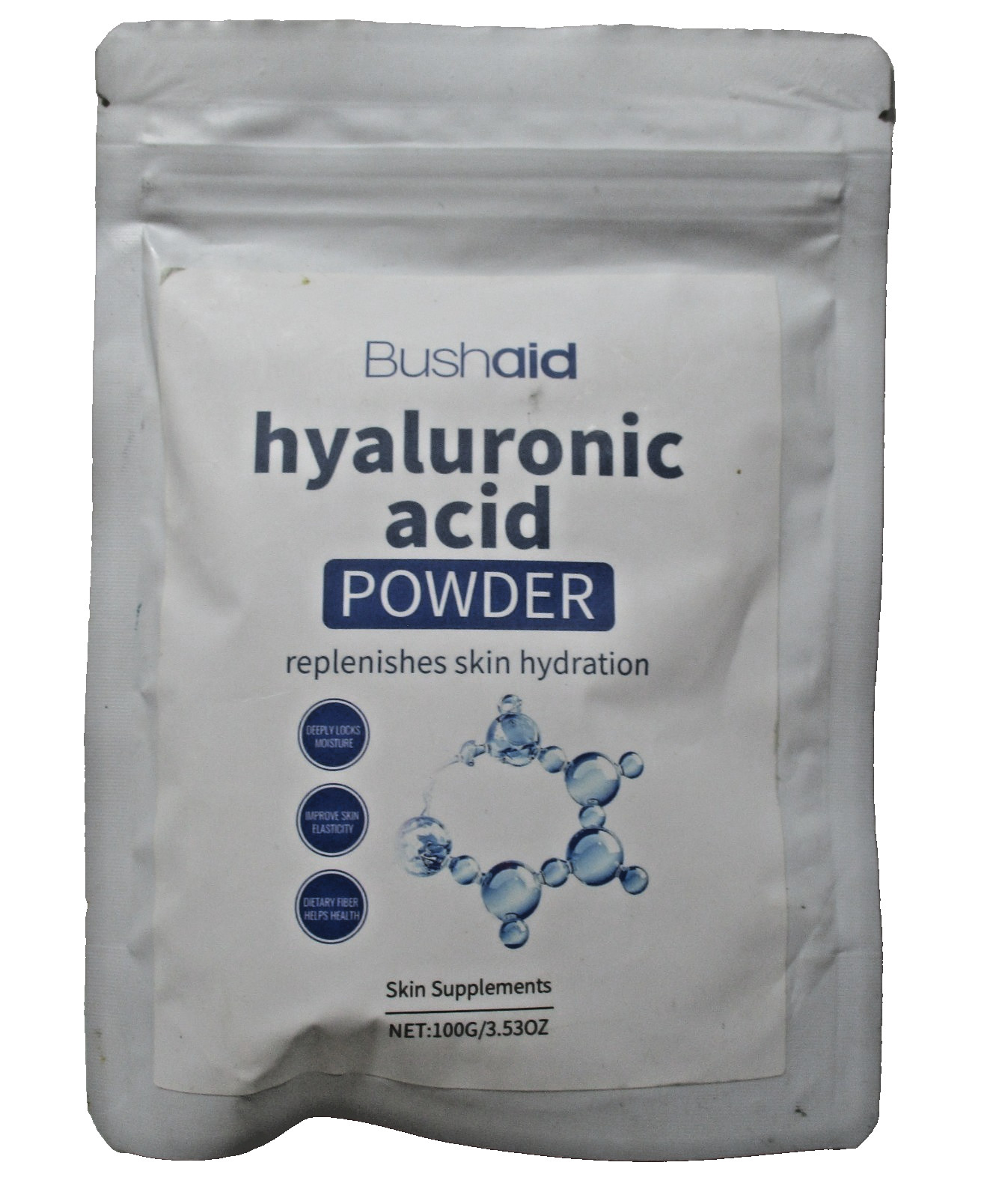 Bushaid Hyaluronic Acid Powder for Skincare 100g (3.53 oz)