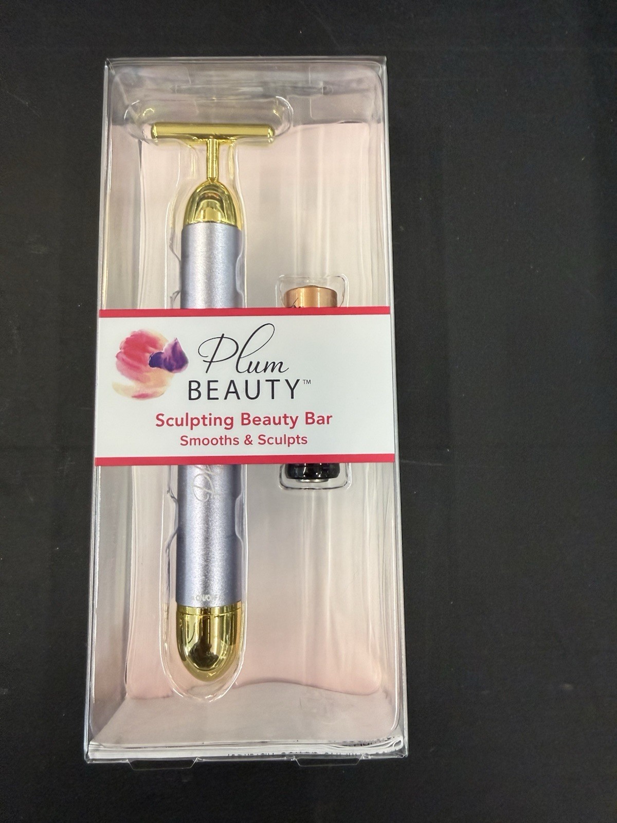 New In Box Plum Beauty Sculpting Beauty Bar Face Massager w/Battery