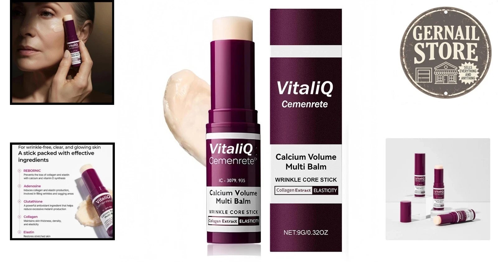 VitailQ Anti-Wrinkle Calcium Balm – Hydrating and Revitalizing Balm Stick
