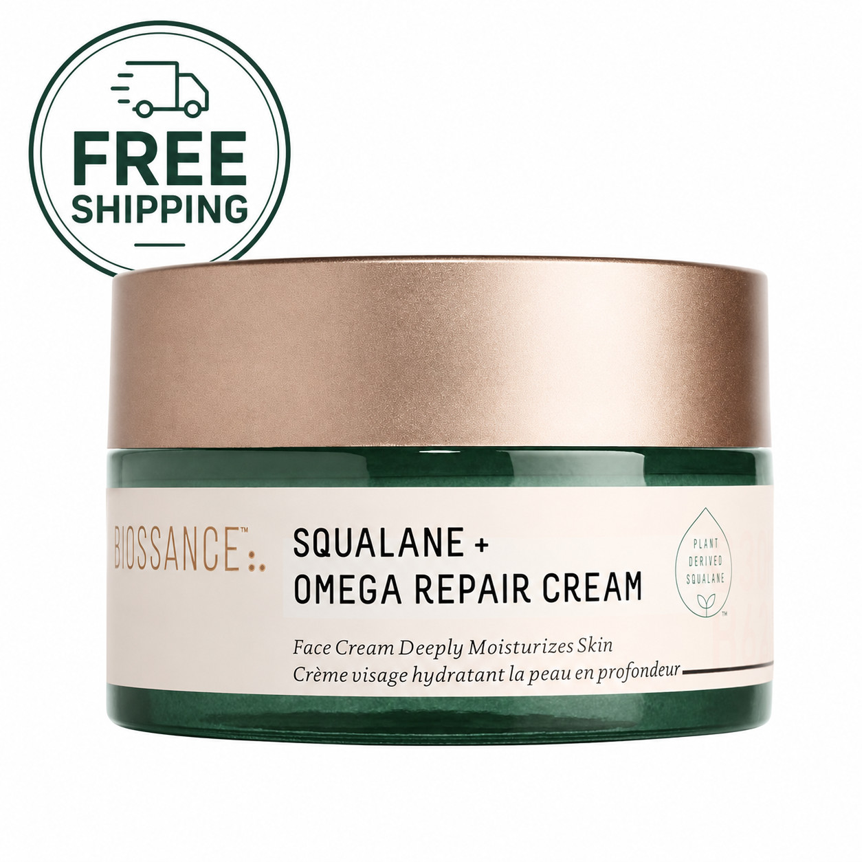 Biossance Squalane Omega Repair Cream 100ml 3.4oz Moisturizer NEW