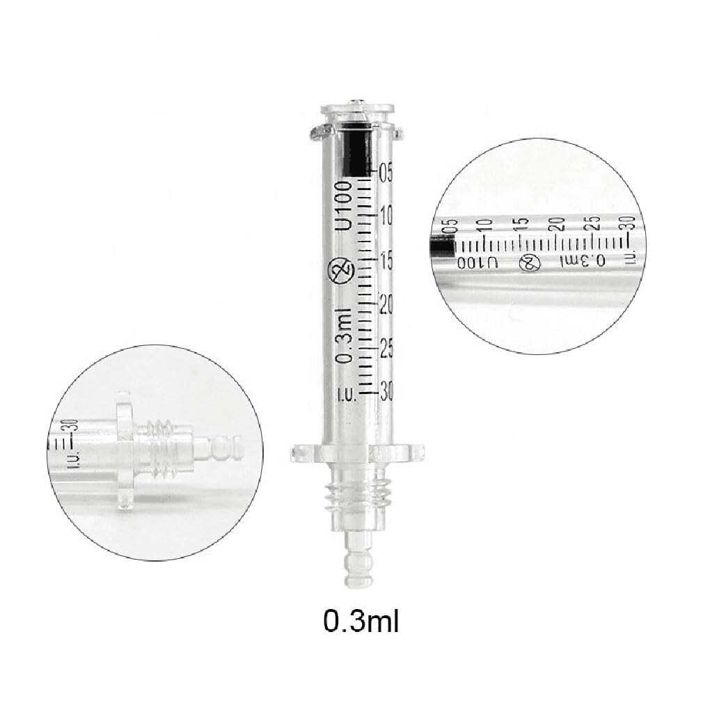 0.3ML/0.5ML 10-100PCS Disposable Ampoule Tubes Empty Nozzle Heads Consumables US