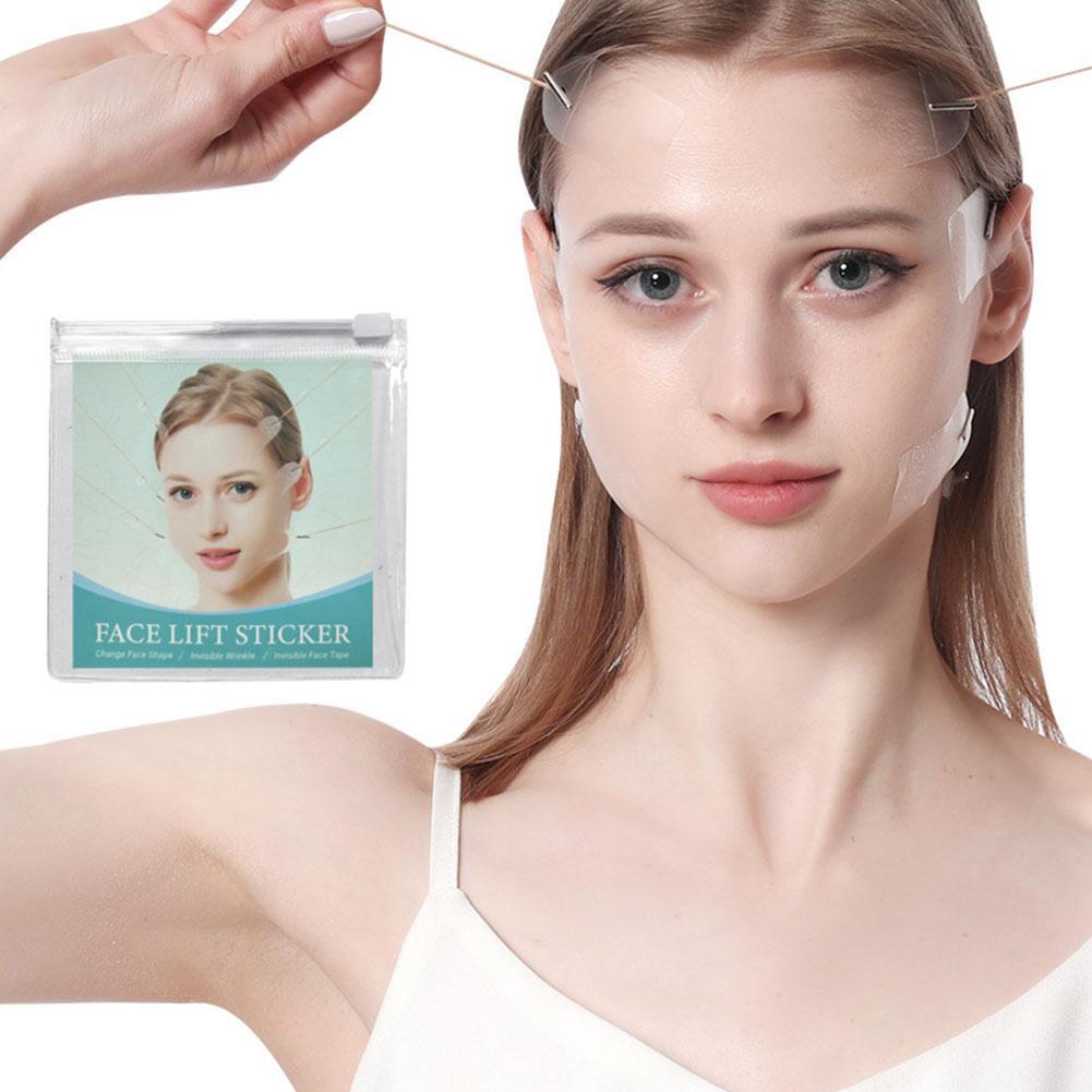 Face Lifting Tape Invisible V-Line Patch Bands Kit with String for Wrinkle V9X6