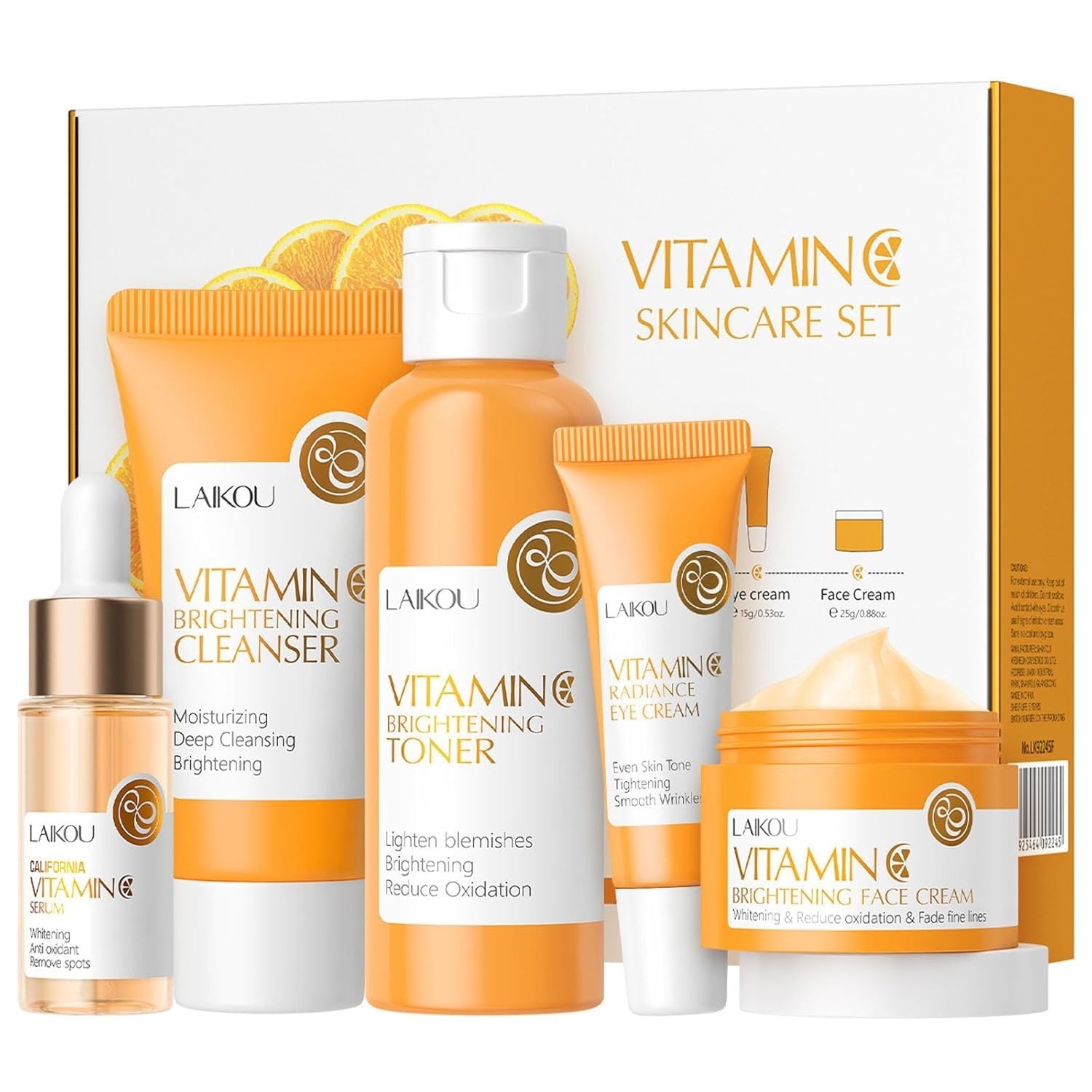 Vitamin C Skincare Set for Teenage Girls 5 In 1 Hydration Facial Skincare Gift S