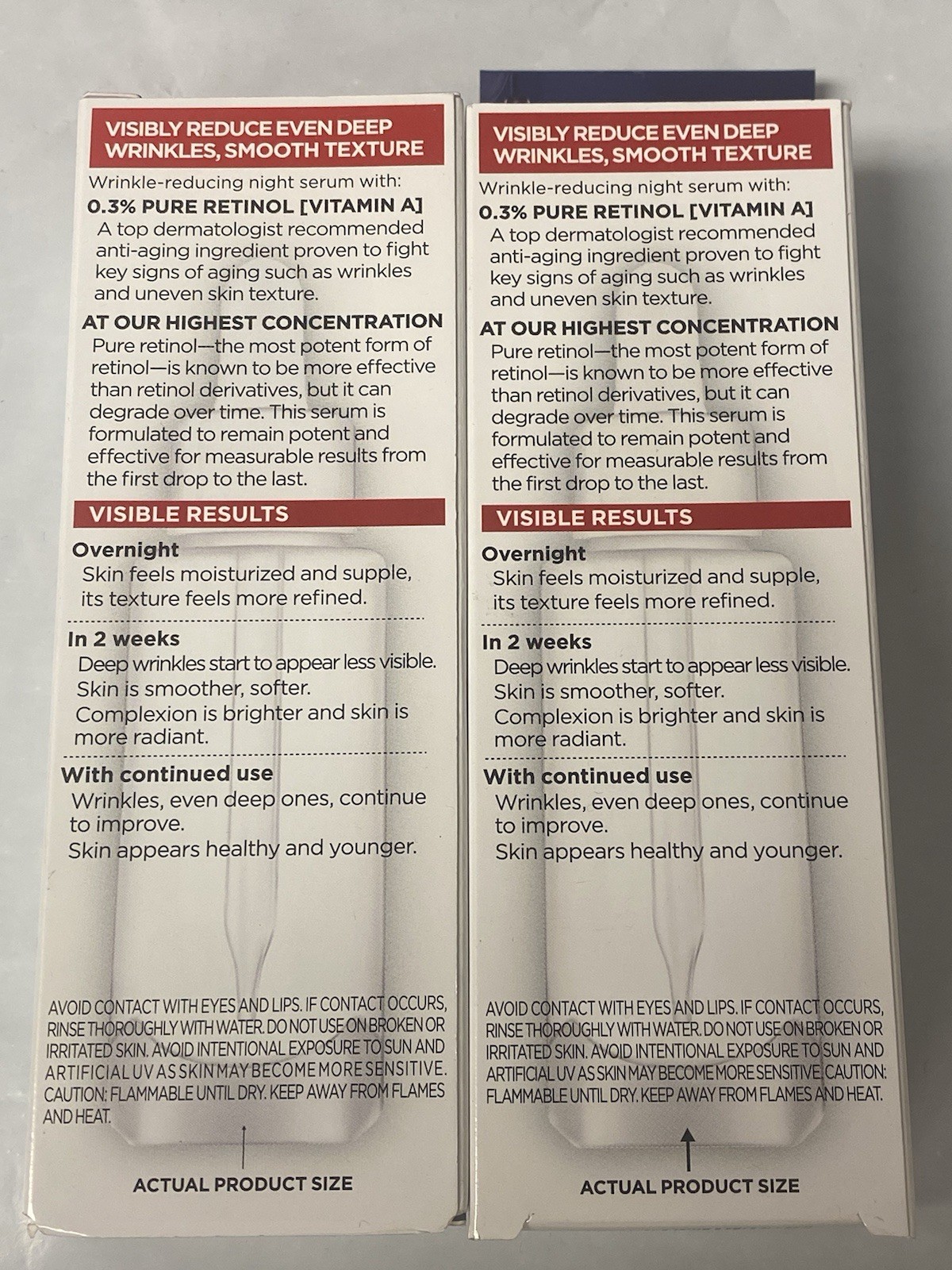 2 L’Oreal Paris Revitalift Derm Intensives Night Serum 0.3% Pure Retinol 1 oz