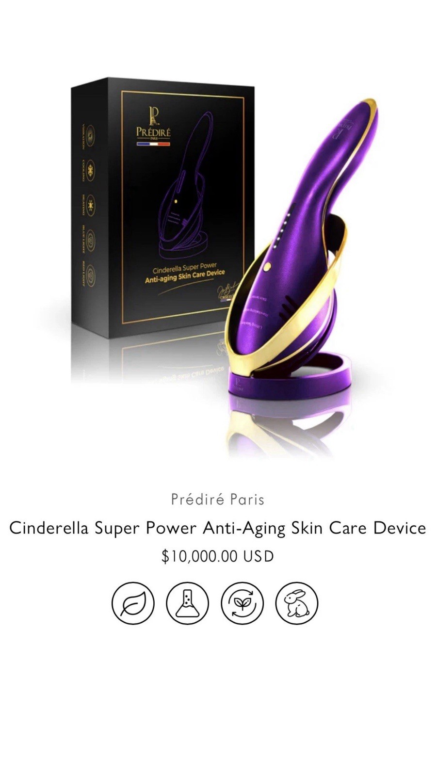Cinderella Super Power Anti-Aging Skin Care Device MSRP$ 10 000.00