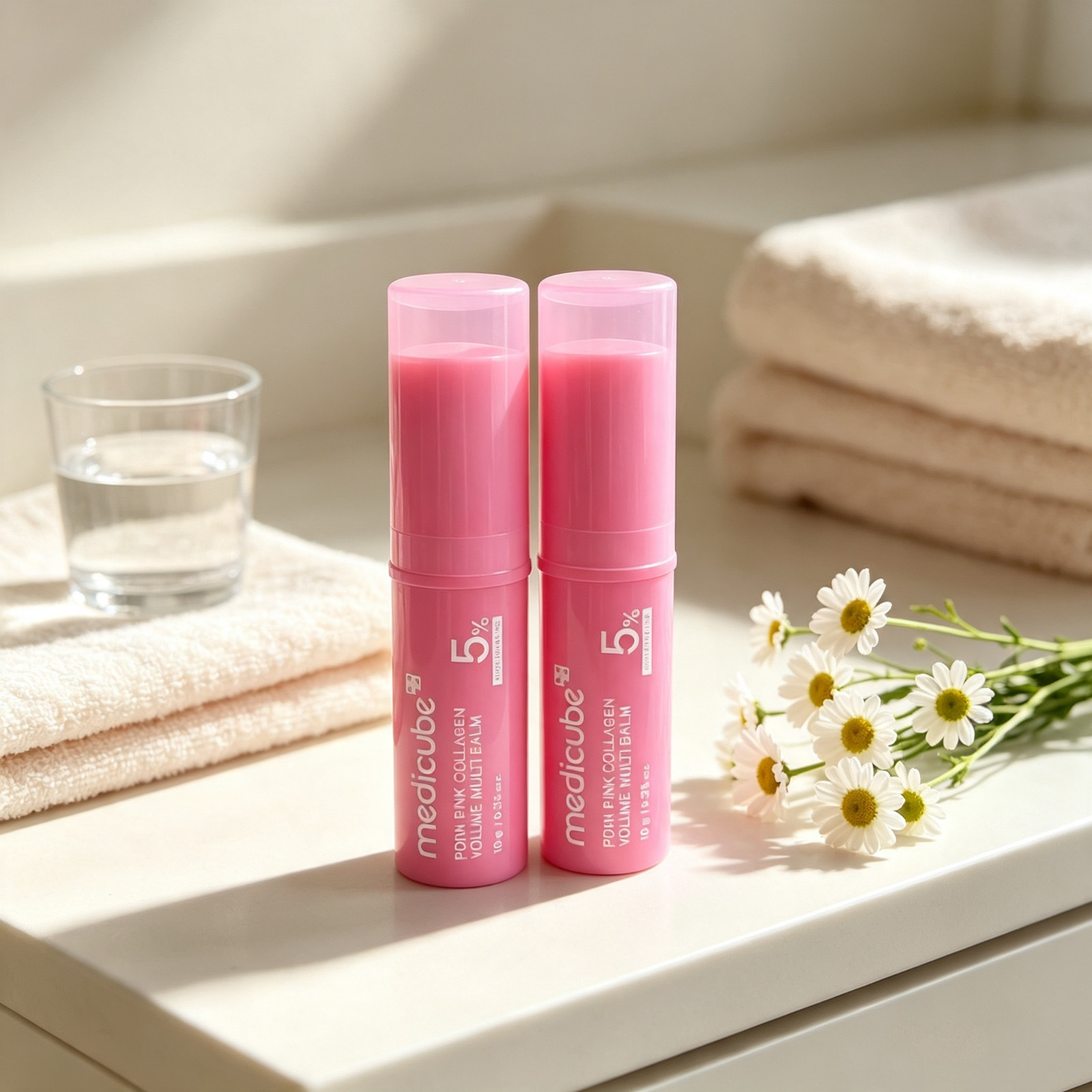2PCS Medicube Pink Collagen Volume Multi Balm 10g 5% Volufiline Facial Stick