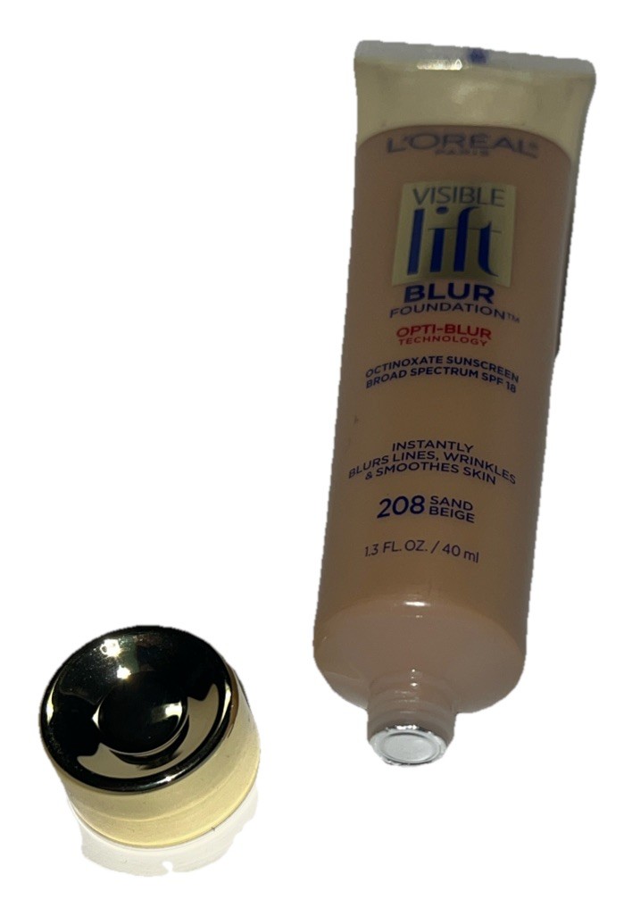 1- L’Oréal Visible Lift BLUR FOUNDATION SPF 18 Sunscreen #208 SAND BEIGE Sealed