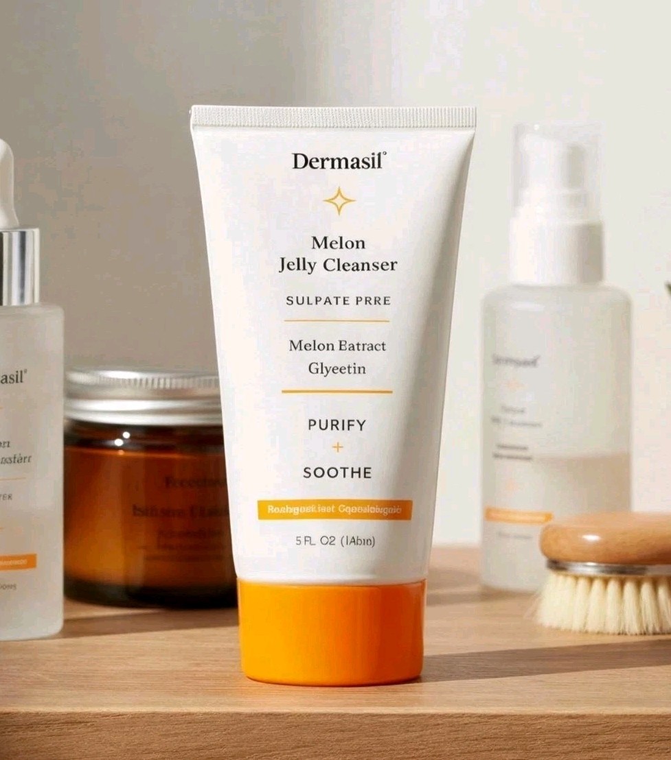 Dermasil Melon Jelly Cleanser Sulfate Free Melon Extract Glycerin 5 FL Oz