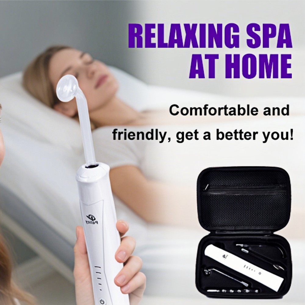 Handheld High Frequency Facial Machine Skin Facial Wand with 4 Glass Tubes