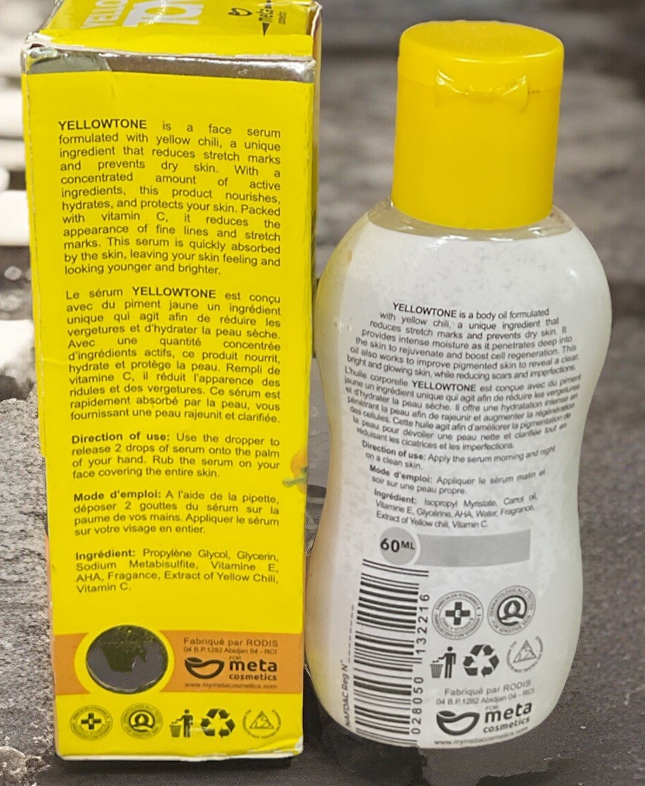 Yellow Tone Beauty Oil 30 ml + Serum 30mL.