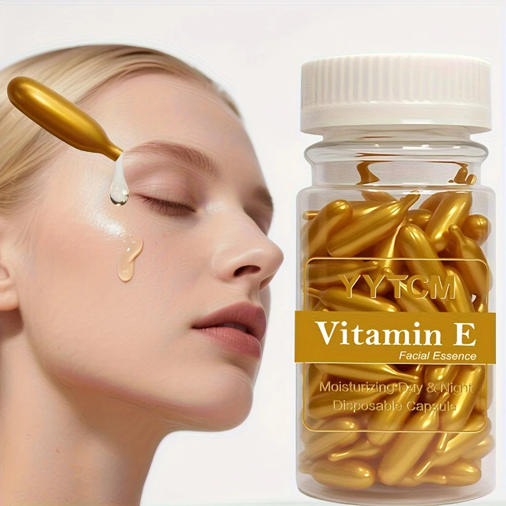 Vitamin E Serum Capsules Face Moisturizer Hydrating Skin Essence 90 Capsules