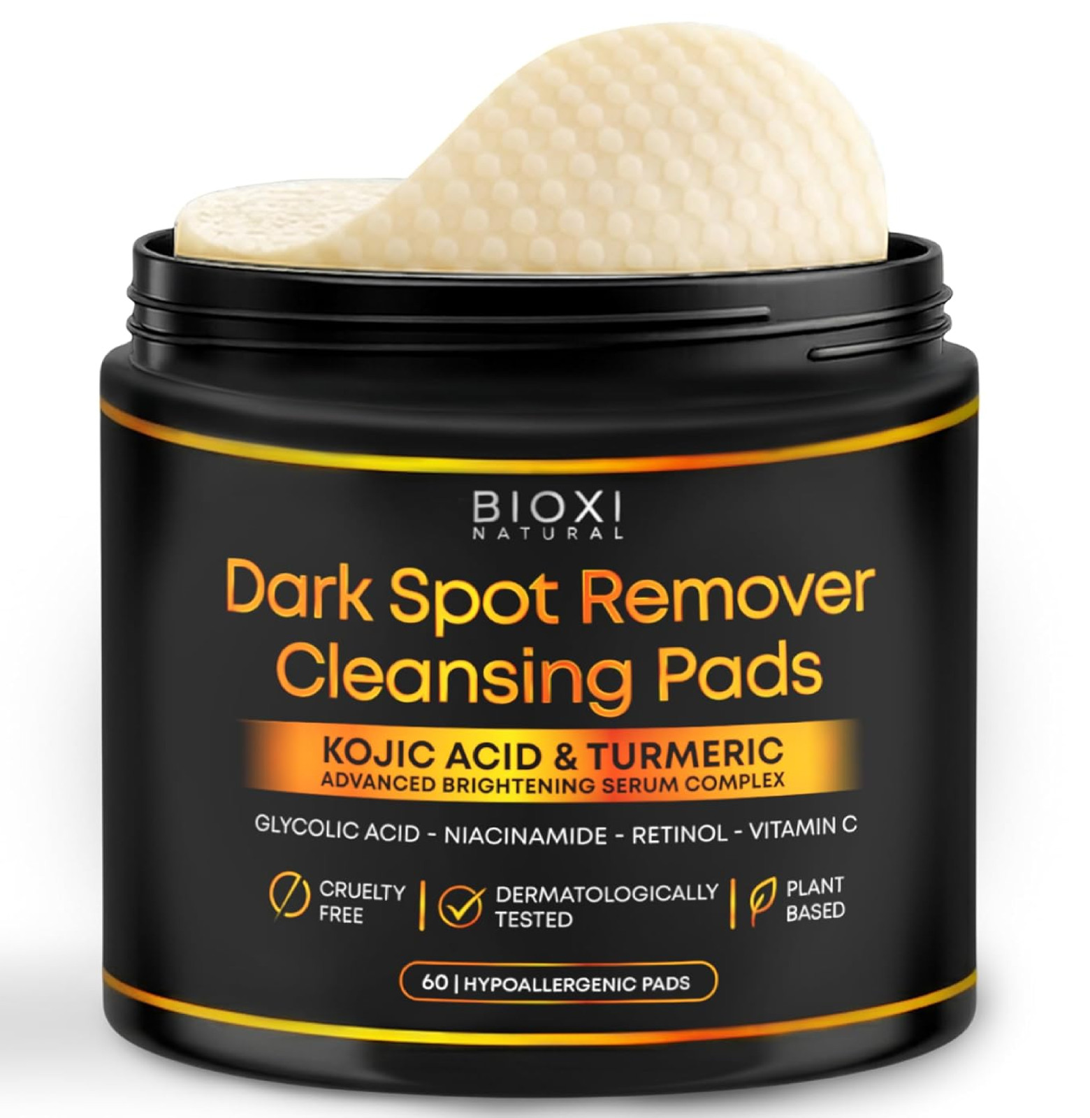 Dark Spot Remover Cleansing Pads with Kojic Acid & Turmeric – Advanced Korean Br