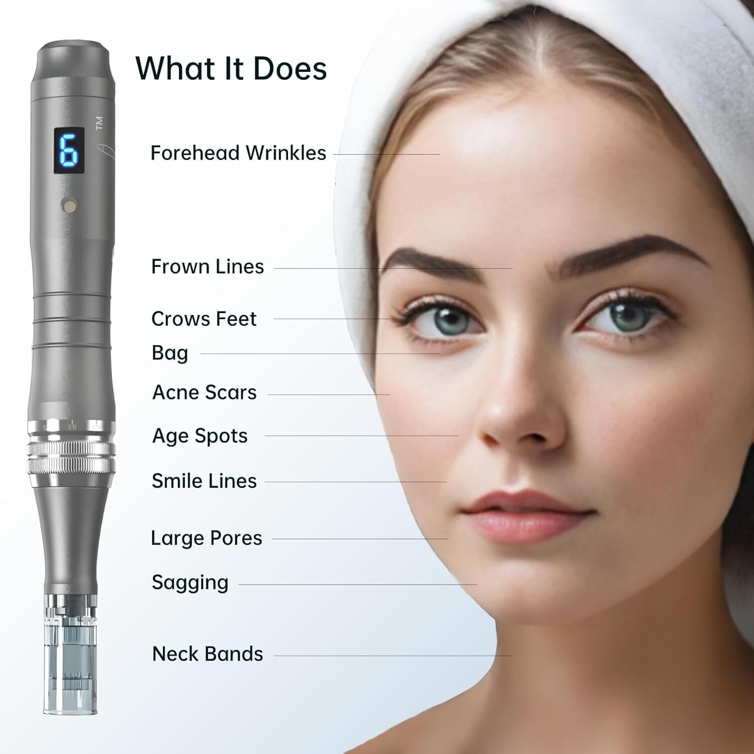 Professional Wireless Electric Microneedling – Pen with 10pcs Cartridges Kit