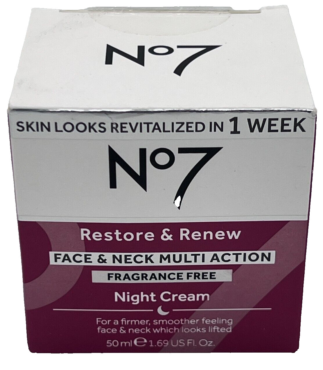 No7 Restore & Renew Face & Neck Multi Action Fragrance Free Night Cream (6114)