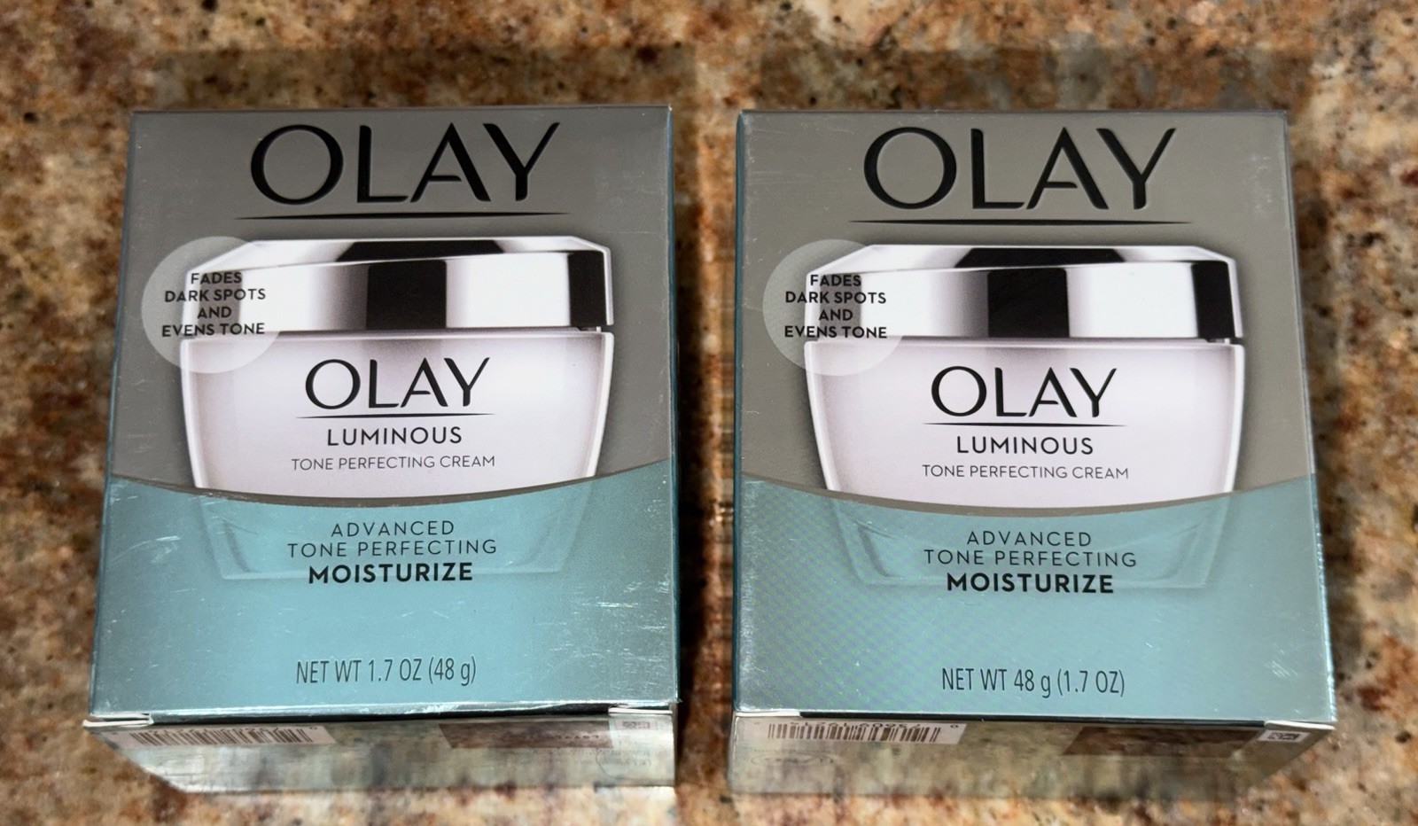 Olay Advanced Luminous Tone Perfecting Cream Facial Moisturizer 1.7 Oz PACK OF 2