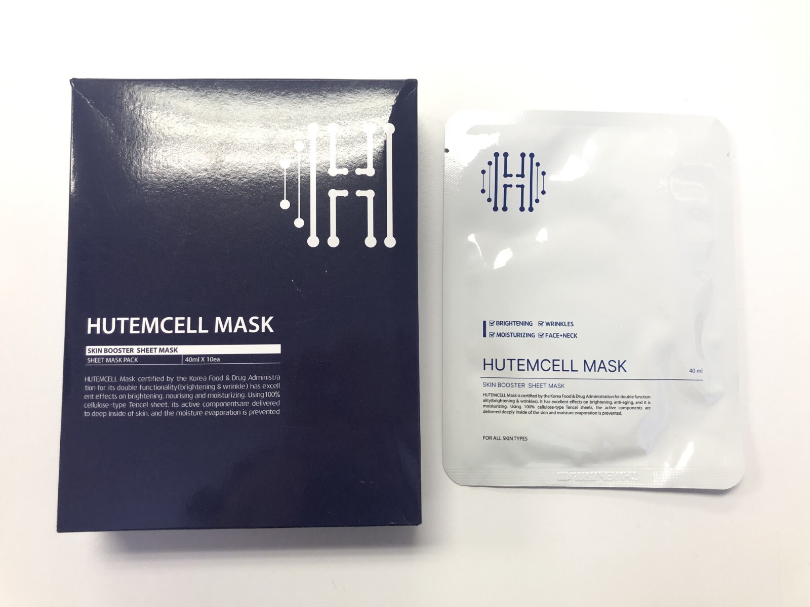 Hutemcell Skin Booster Sheet Mask Pack 40mlx10ea Made in Korea (EXP 2026.06.14)