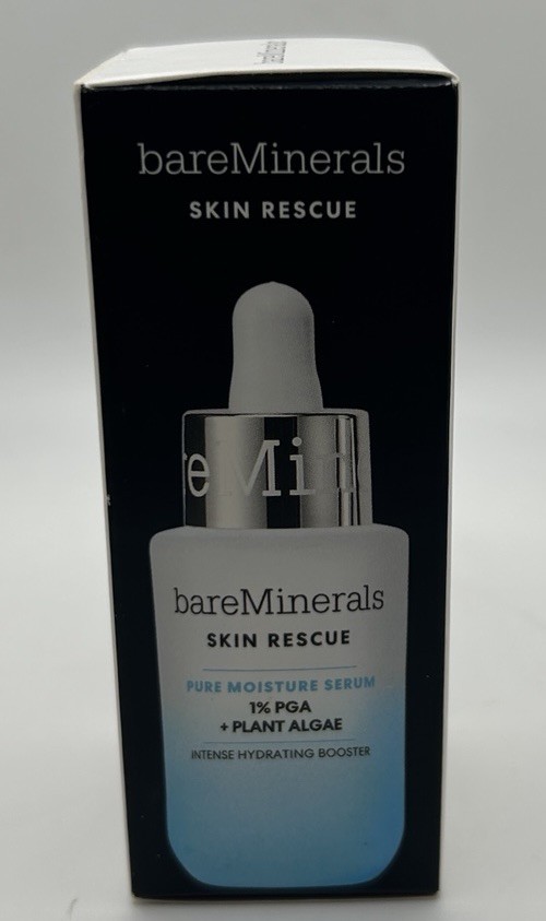 bareMinerals Skin Rescue Pure Moisture Serum – 1% PGA + Plant Algae – 1 oz NIB