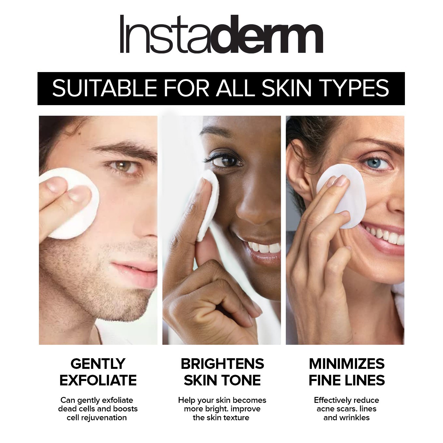 Anti-Aging Exfoliating Peel Pads -Smooth’s Fine Lines, Wrinkles, & Dark Spots.