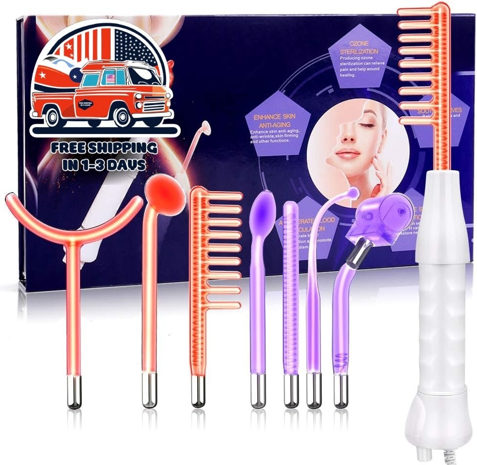 Máquina de varita de alta frecuencia con 7 tubos diferentes (multicolor) NUEVO