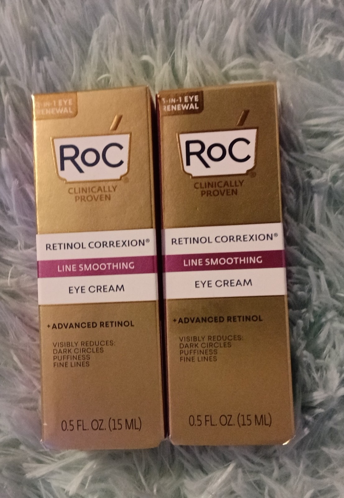 Lot Of 2 ROC Retinol Correxion Line Smoothing Eye Cream New
