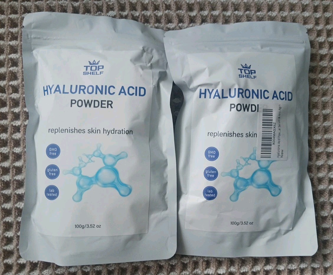 Top ShelHyaluronic Acid Powder 2-Pack Skin Hydration 100G/3.52OZ