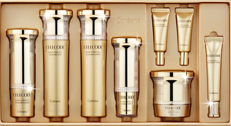 Coreana Plant Stem Cell Gold Line Skin Care 8-Type Set Anti-Wrinkles Elasticity