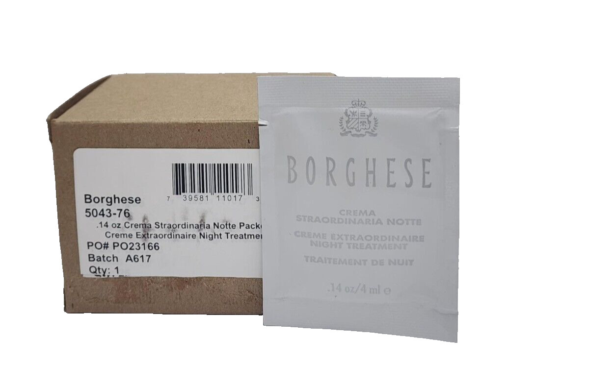 BORGHESE CREMA STRAORDINARIA NOTTE 0.14 oz NIGHT TREATMENT PACK 25 PCS