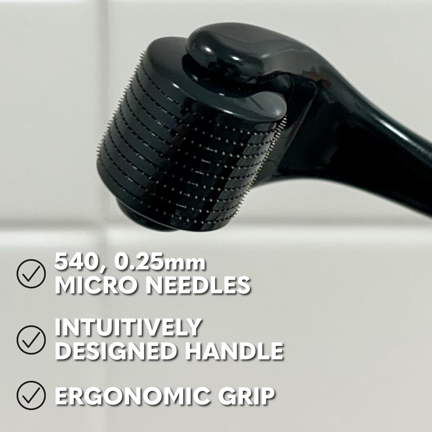 Derma Roller for Face, Body and Scalp – Microneedling for Men and Women with 540