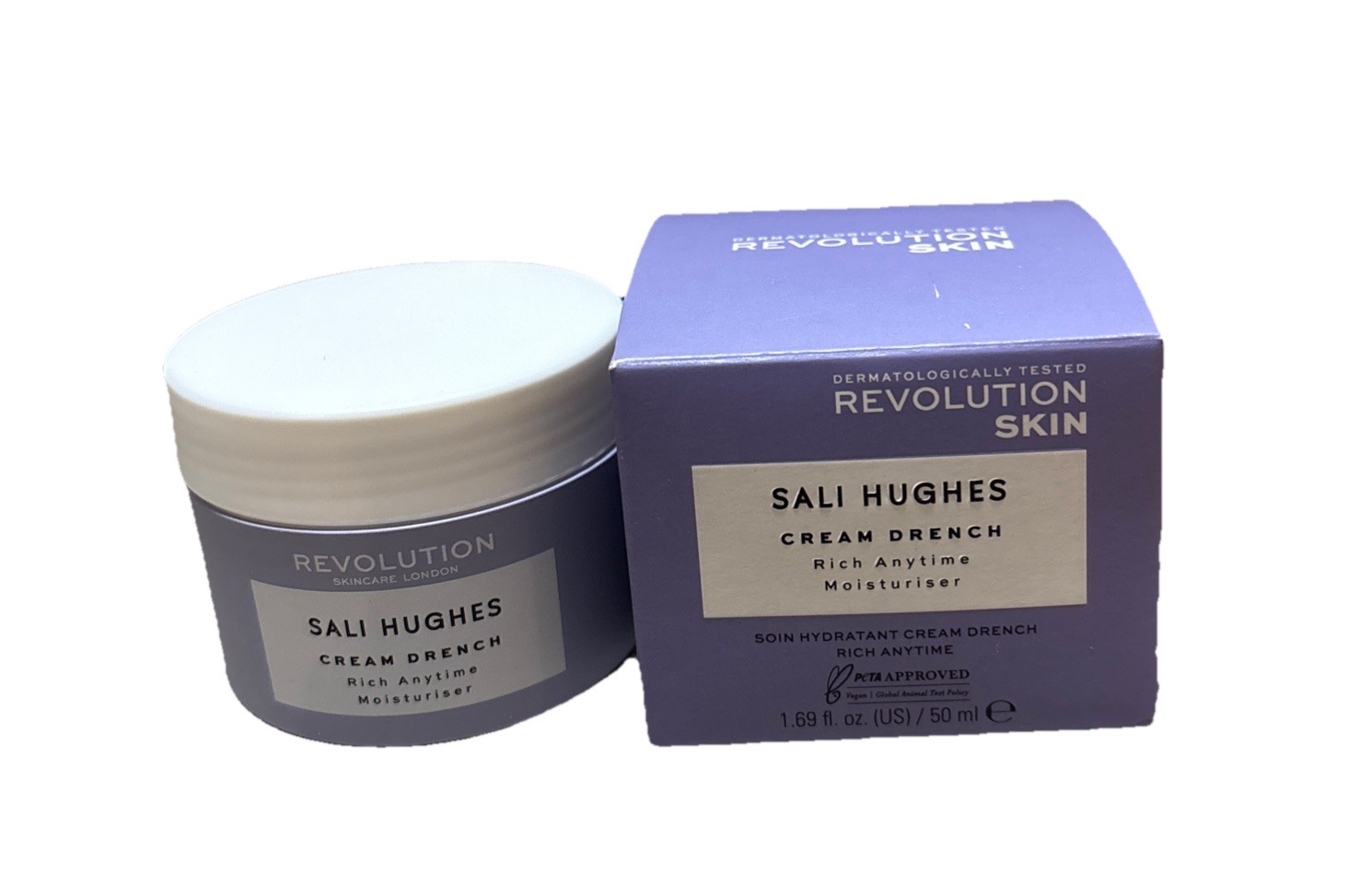 Revolution Skin Sali Hughes Cream Drench Rich Anytime Moisturiser 1.69 Oz New