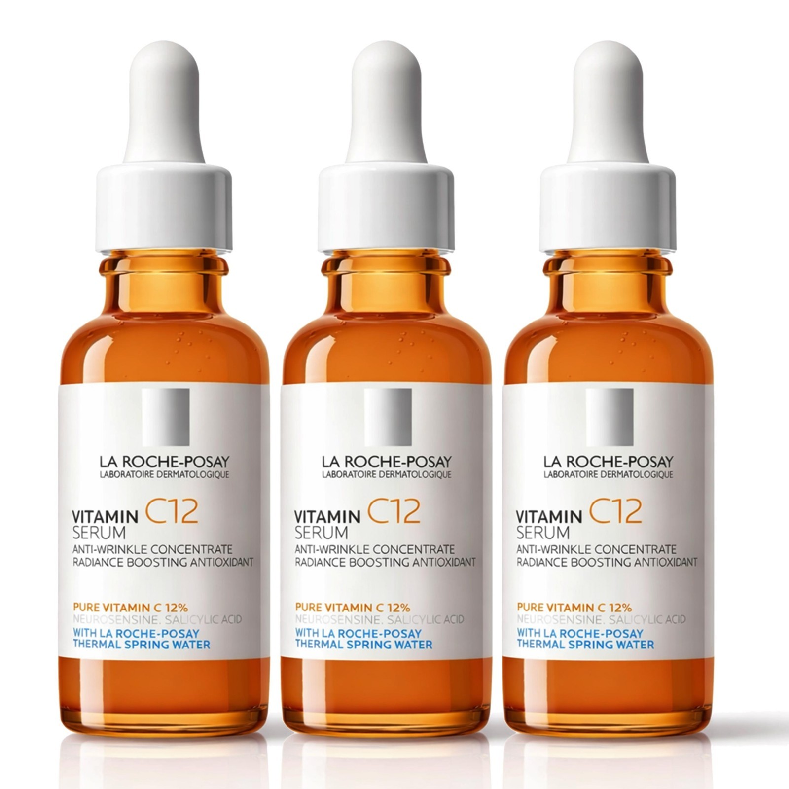 La Roche Posay Pure Vitamin C12 Serum 30ml Hyaluronic & Salicylic Acid pack of 3