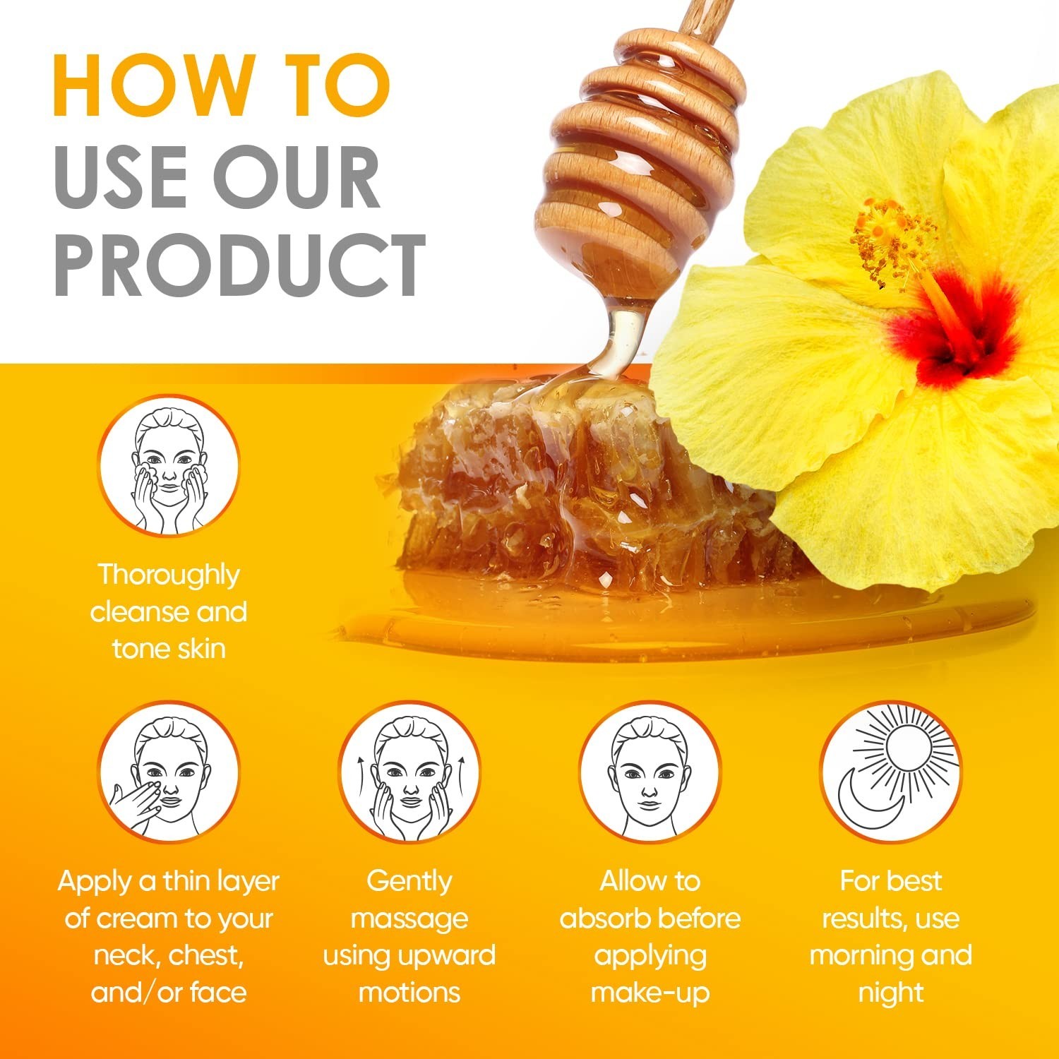 1.7Oz Hibiscus & Honey Retinol Cream – Natural Solution for Wrinkles & Firmness