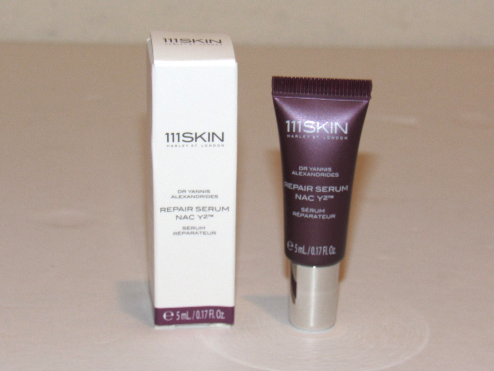 111Skin Repair Serum NAC Y2 0.17 Oz 5 mL Deluxe Sample Size Tube For Travel NIB